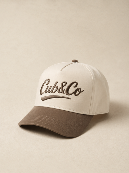 Cub&amp;Co Signature Cap Walnut &amp; White