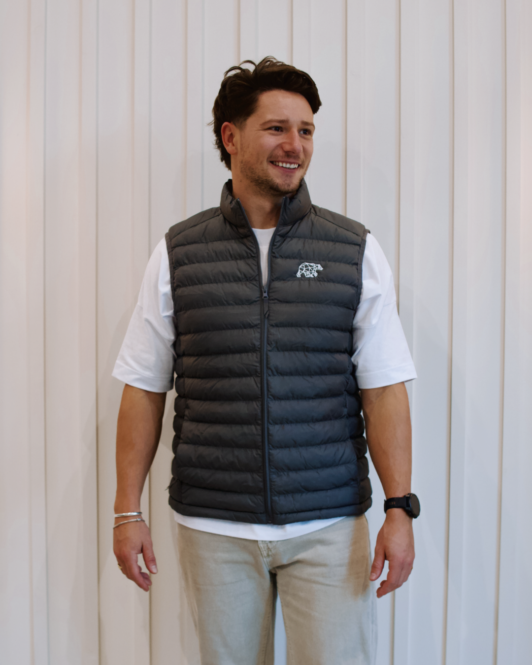 Bear Essentials Gilet - Slate Grey