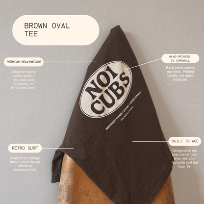 Oval Heavyweight Box T-Shirt - Brown