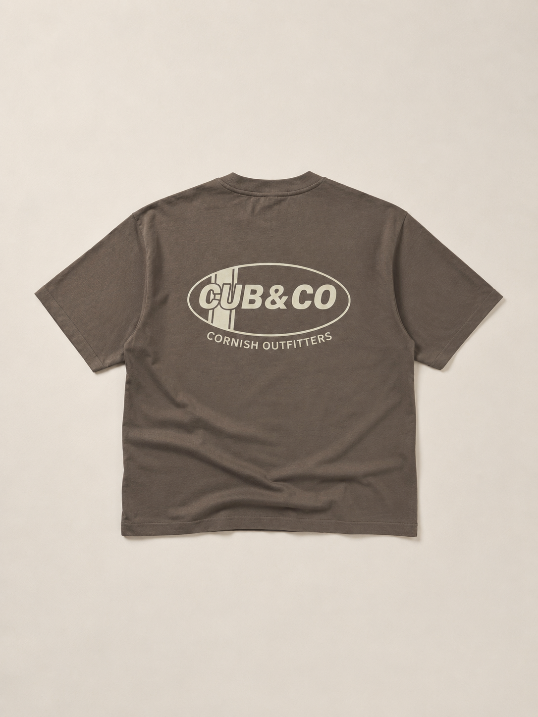 Oval Heavyweight Box T-Shirt - Brown