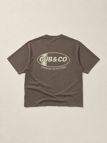 Oval Heavyweight Box T-Shirt - Brown