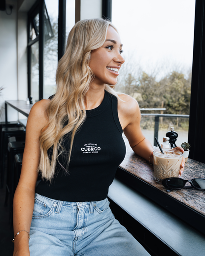 Cub&amp;Co Ribbed Vest - Black