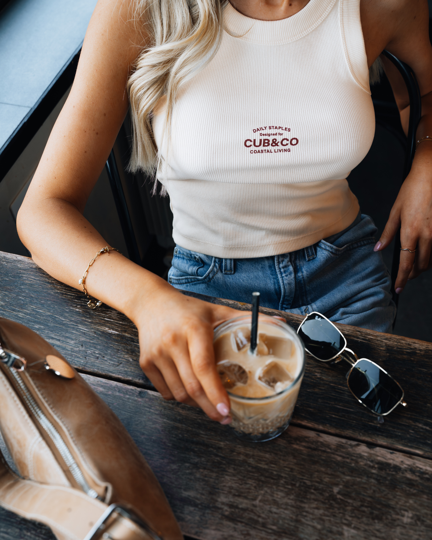 Cub&amp;Co Ribbed Vest -Cornish Cream