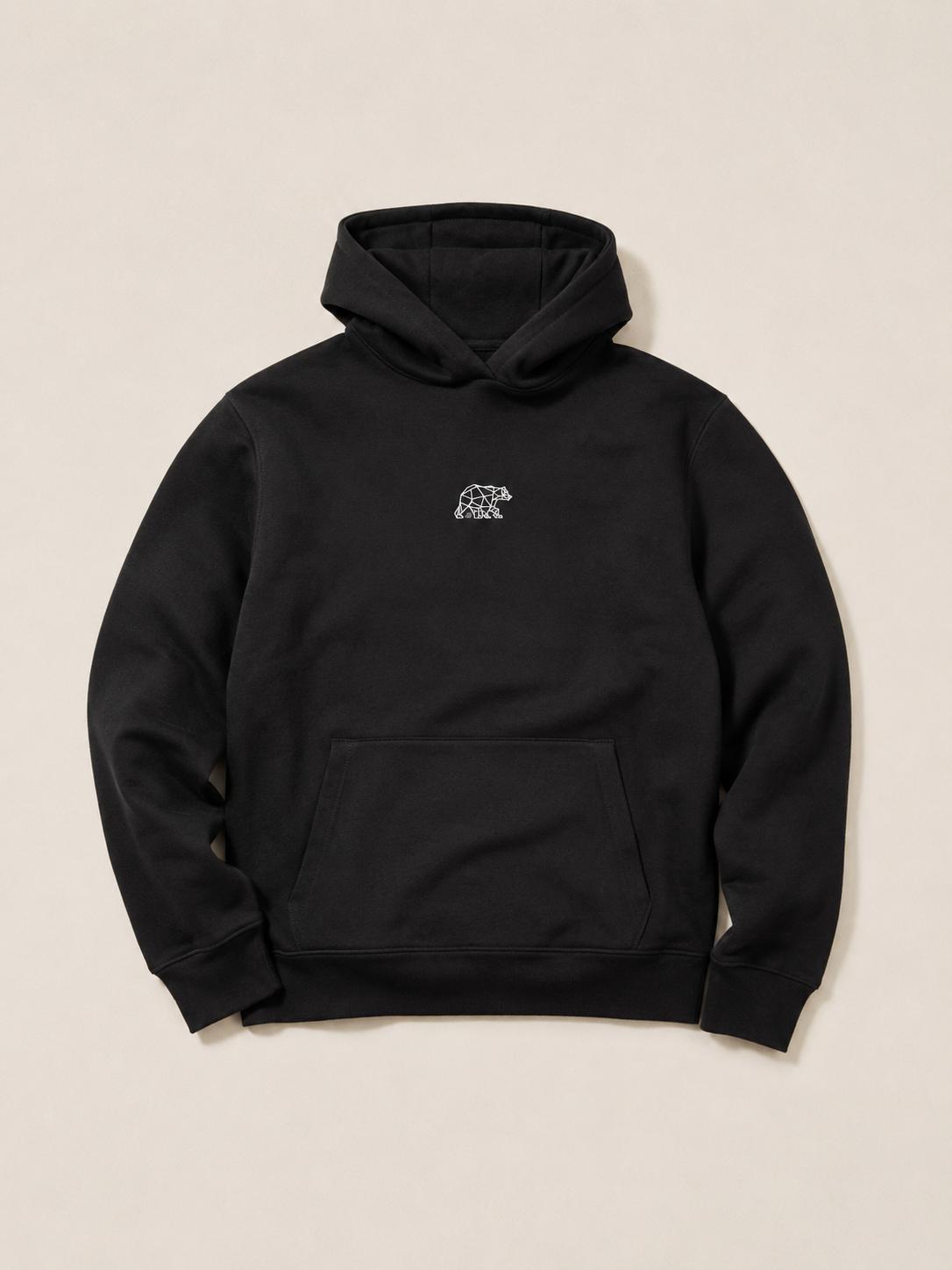 Bear Basic Heavyweight Hoodie - Black