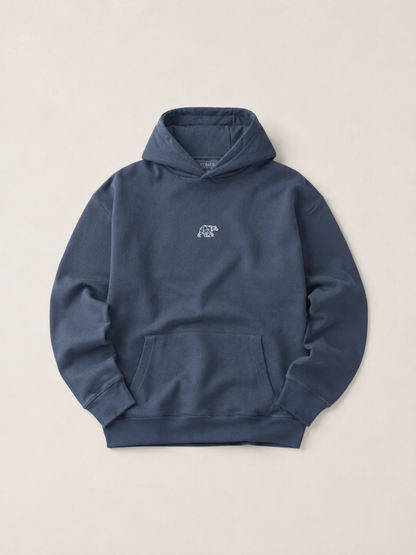 Bear Basic Heavyweight Hoodie - Vintage Blue