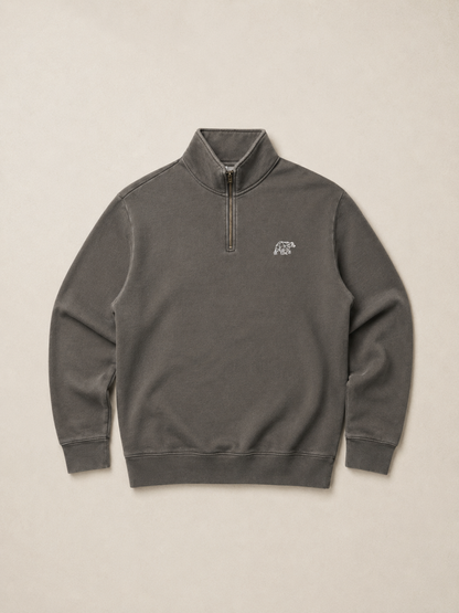 Bear Essentials Washed Brown Quarter Zip