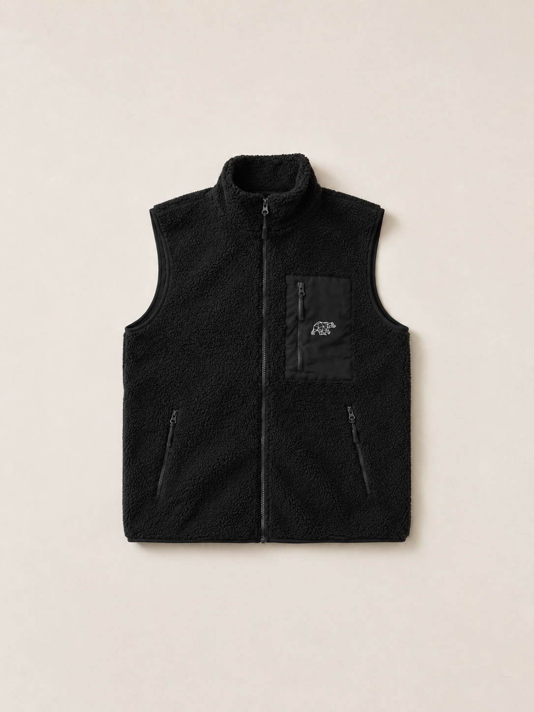 Polybear Sherpa Gilet - Black