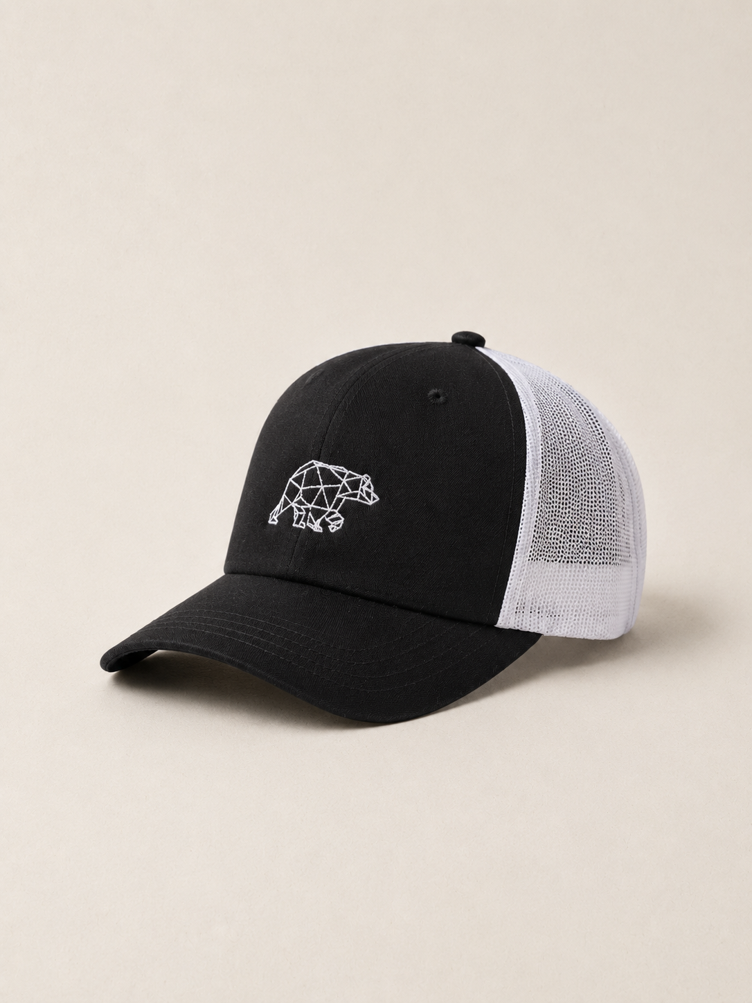 Polybear trucker (white/black)