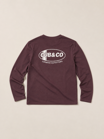 Oval Long Sleeve T-Shirt - Vino