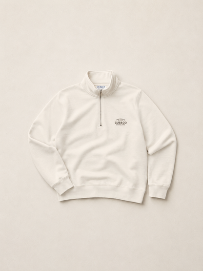 Cub&amp;Co Quarter Zip - Cornish Cream