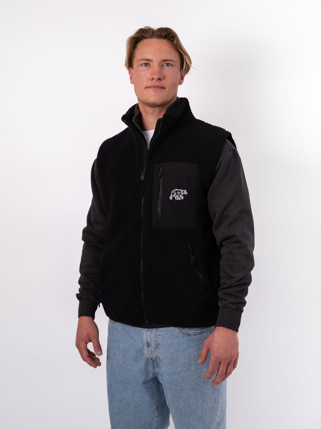 Polybear Sherpa Gilet - Black