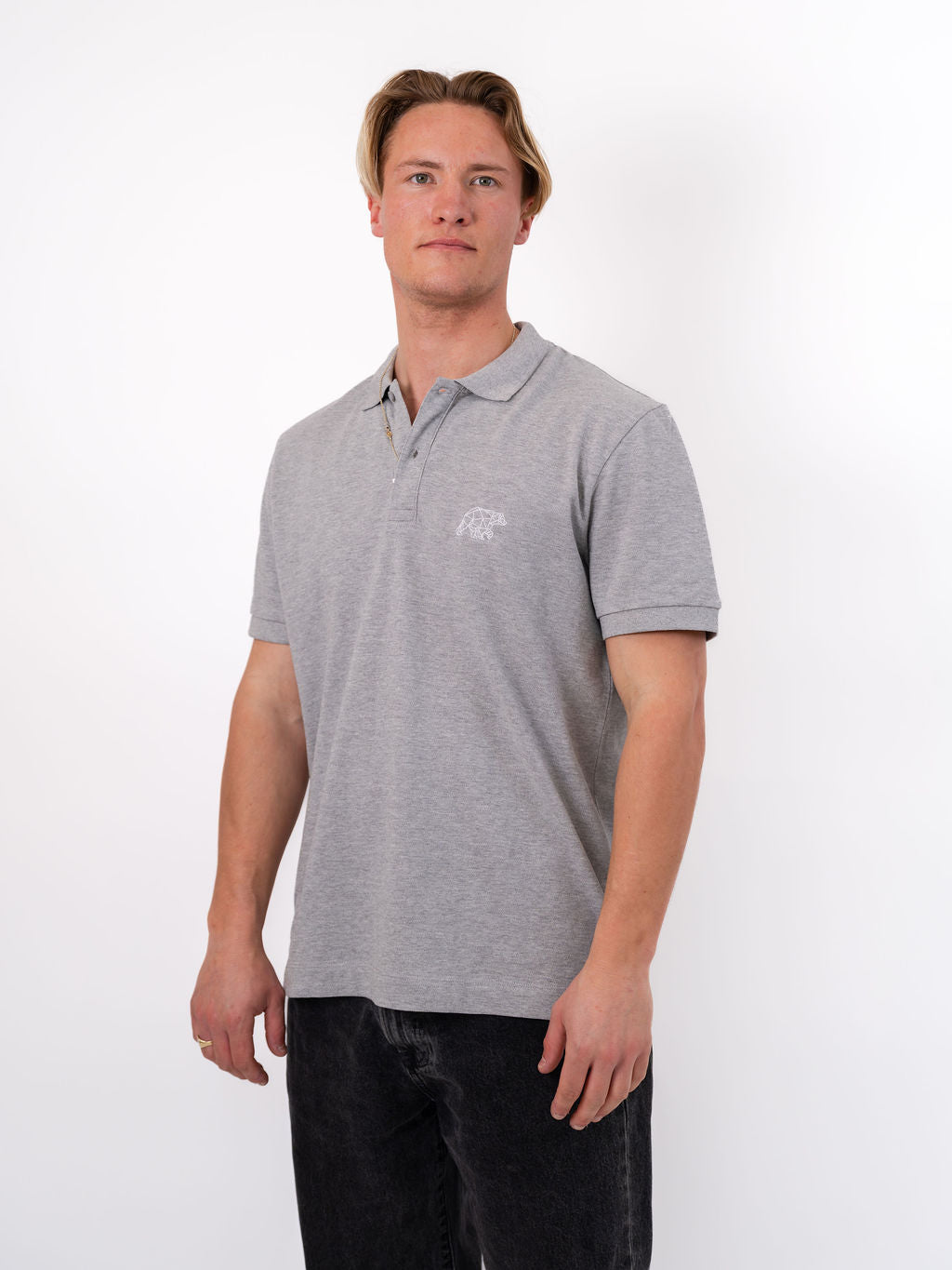 Polybear Polo Shirt - Heather Grey
