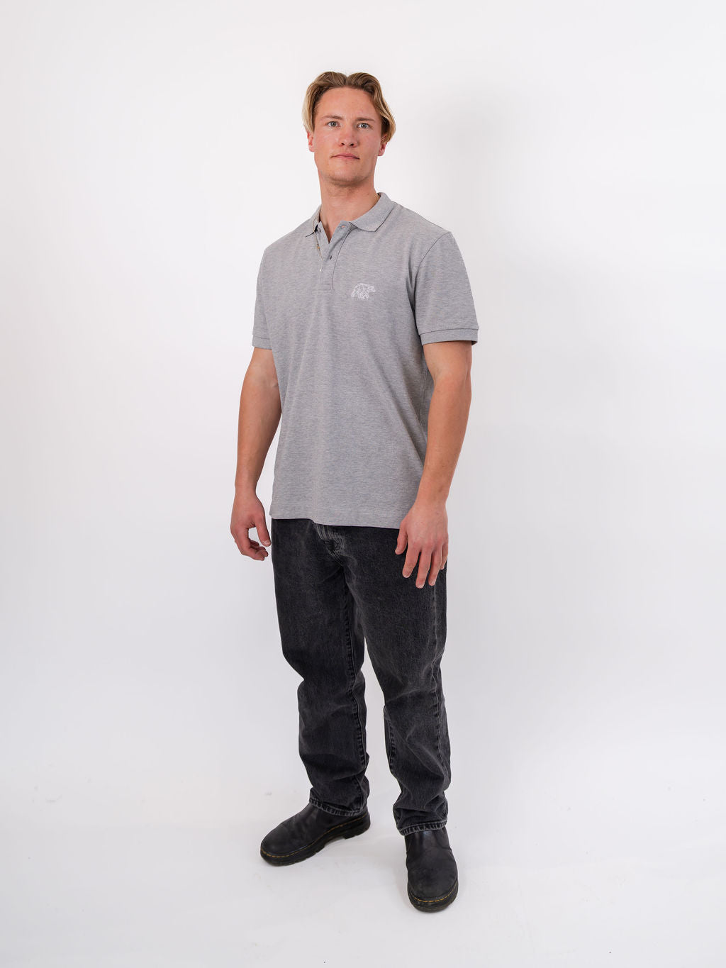 Polybear Polo Shirt - Heather Grey