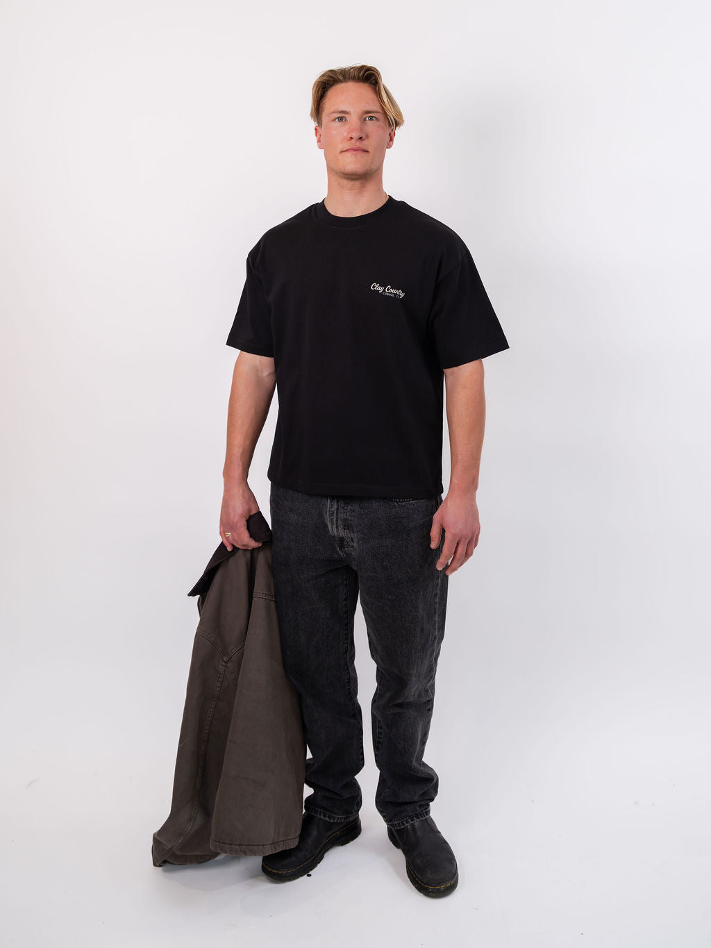 Clay Country Heavyweight Box T-Shirt - Black