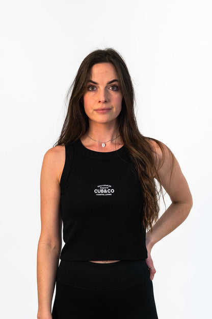 Cub&amp;Co Ribbed Vest - Black