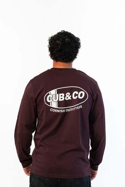 Oval Long Sleeve T-Shirt - Vino