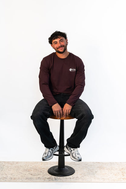 Oval Long Sleeve T-Shirt - Vino