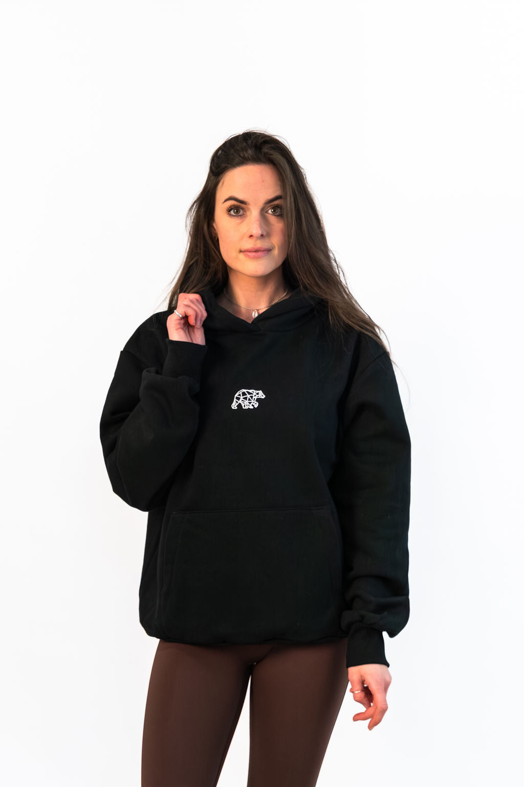 Bear Basic Heavyweight Hoodie - Black