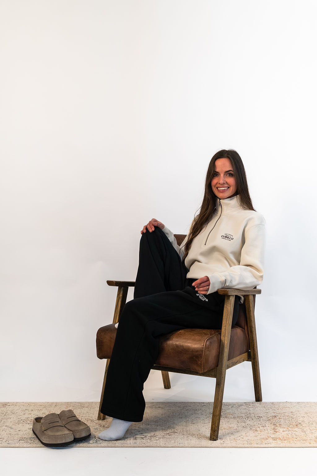 Cub&amp;Co Quarter Zip - Cornish Cream