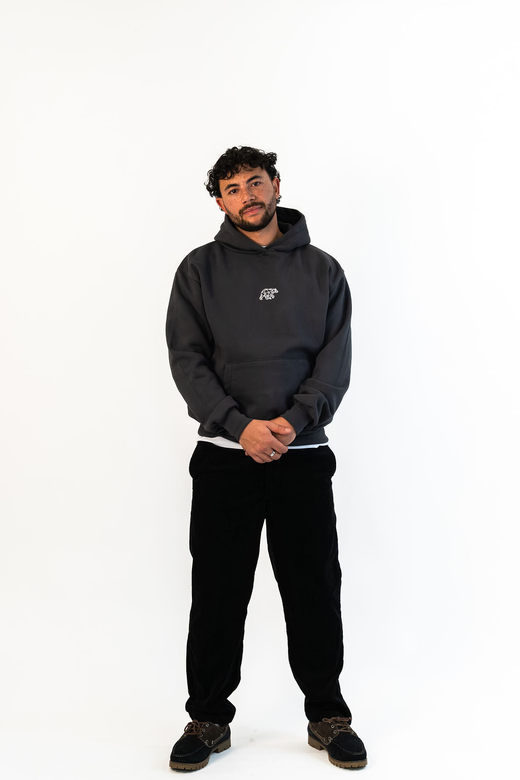 Bear Basic Heavyweight Hoodie - Slate Grey