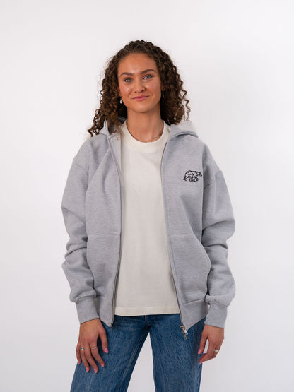 Polybear Heavyweight Full Zip Hoodie - Heather Grey