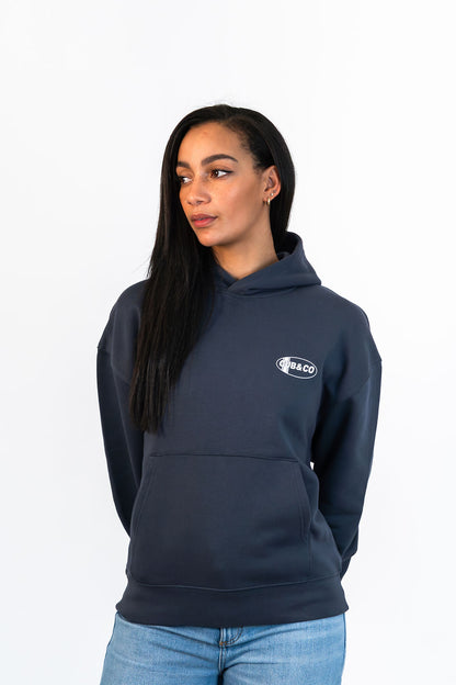 Oval Hoodie - Ink Grey