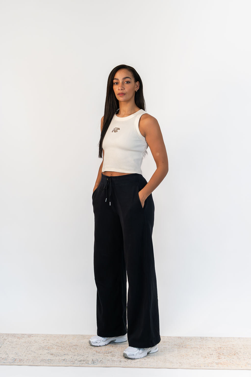 Bear Basic Ribbed Vest - Cream