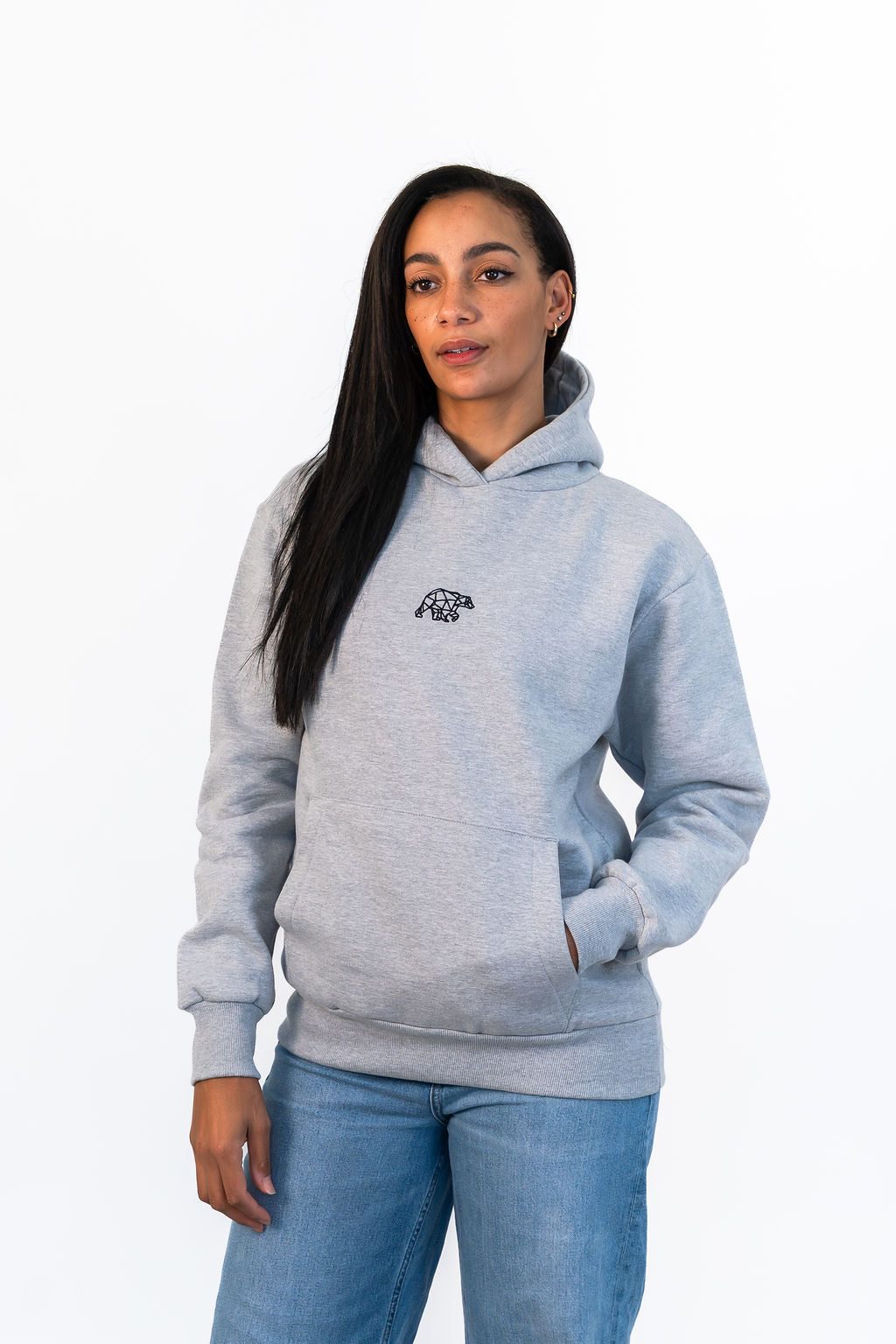 Bear Basic Heavyweight Hoodie - Heather Grey