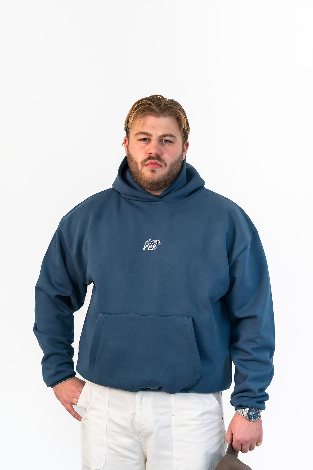 Bear Basic Heavyweight Hoodie - Vintage Blue