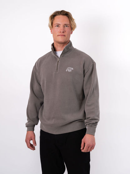 Bear Essentials Washed Brown Quarter Zip