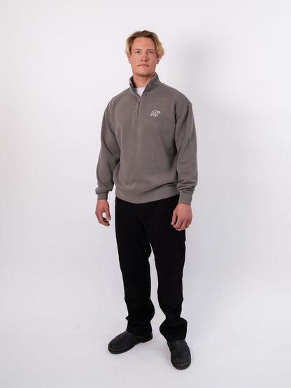 Bear Essentials Washed Brown Quarter Zip