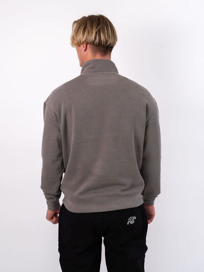 Bear Essentials Washed Brown Quarter Zip