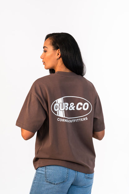 Oval Heavyweight Box T-Shirt - Brown