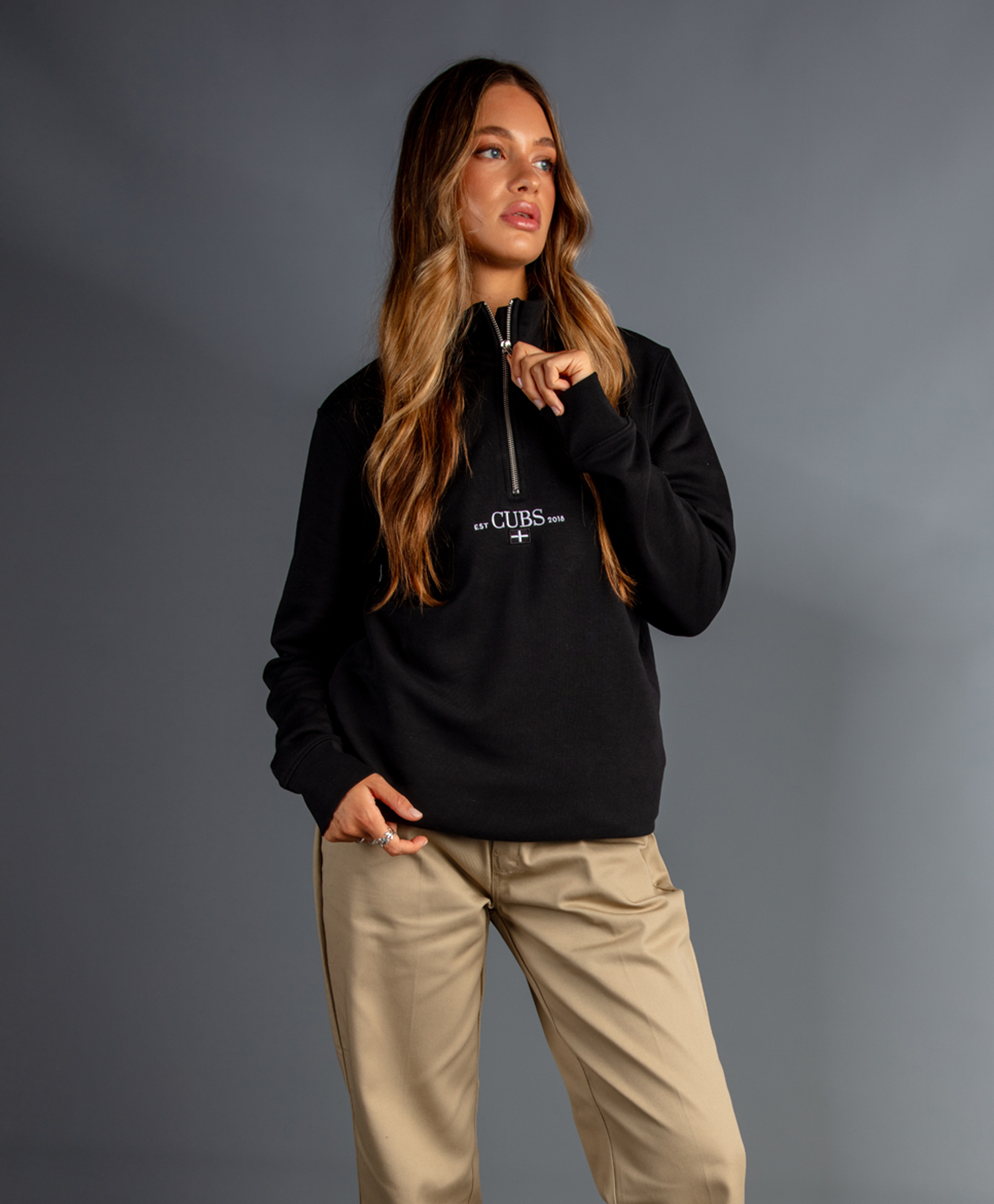 Kernow Black Quarter Zip