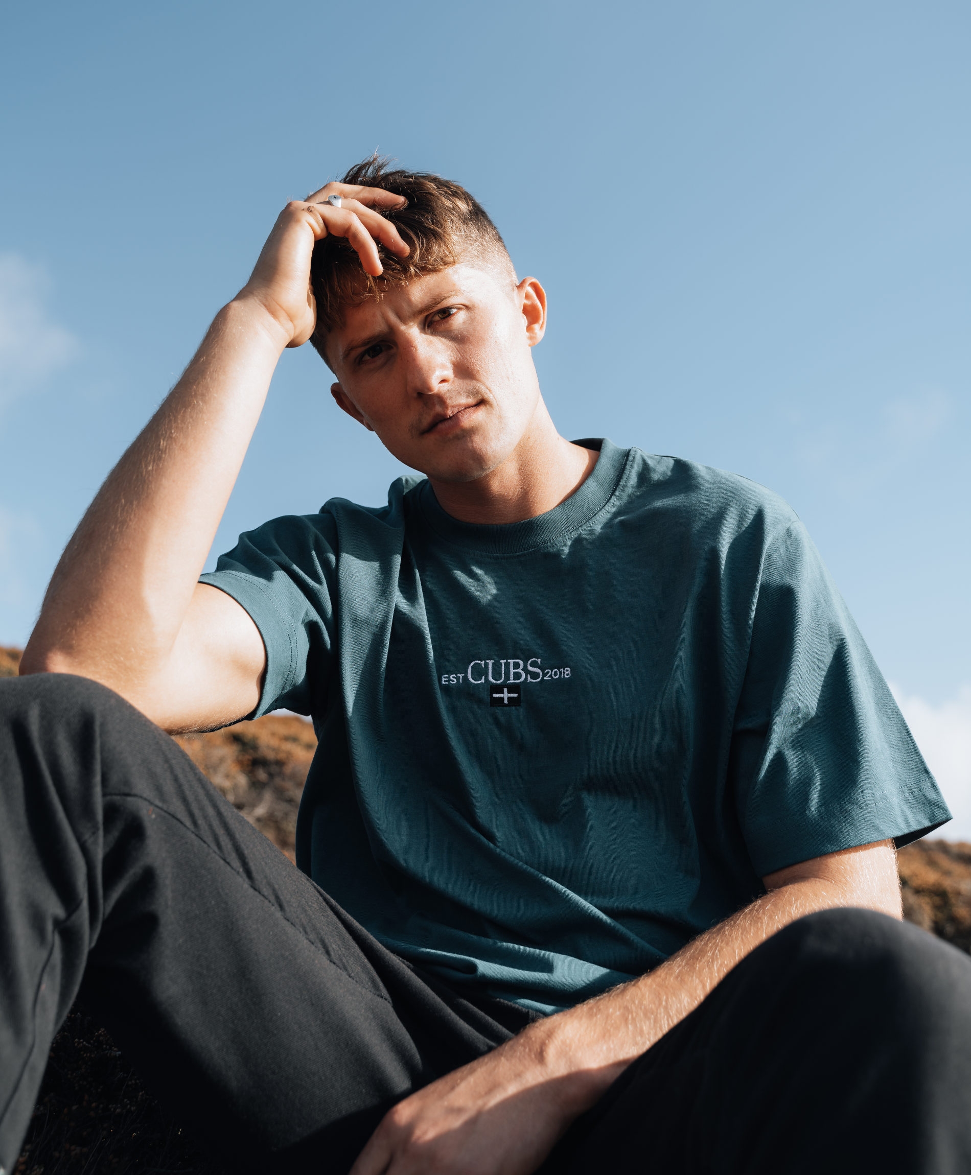 Kernow Heavyweight Relaxed Fit T-Shirt - Turquoise