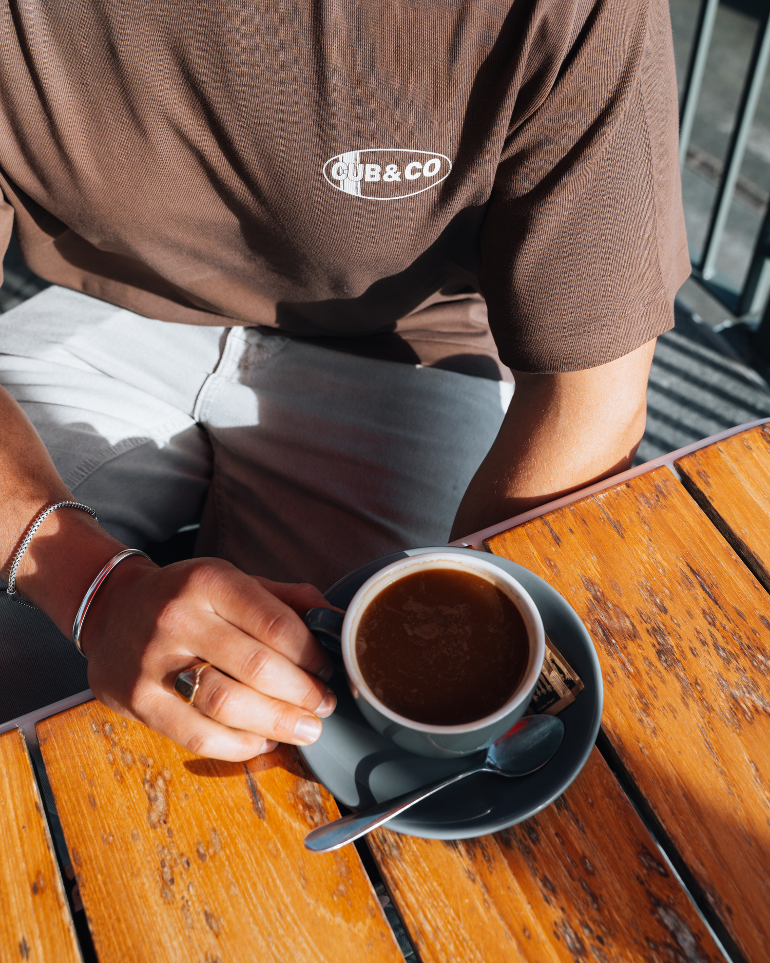 Oval Heavyweight Box T-Shirt - Brown