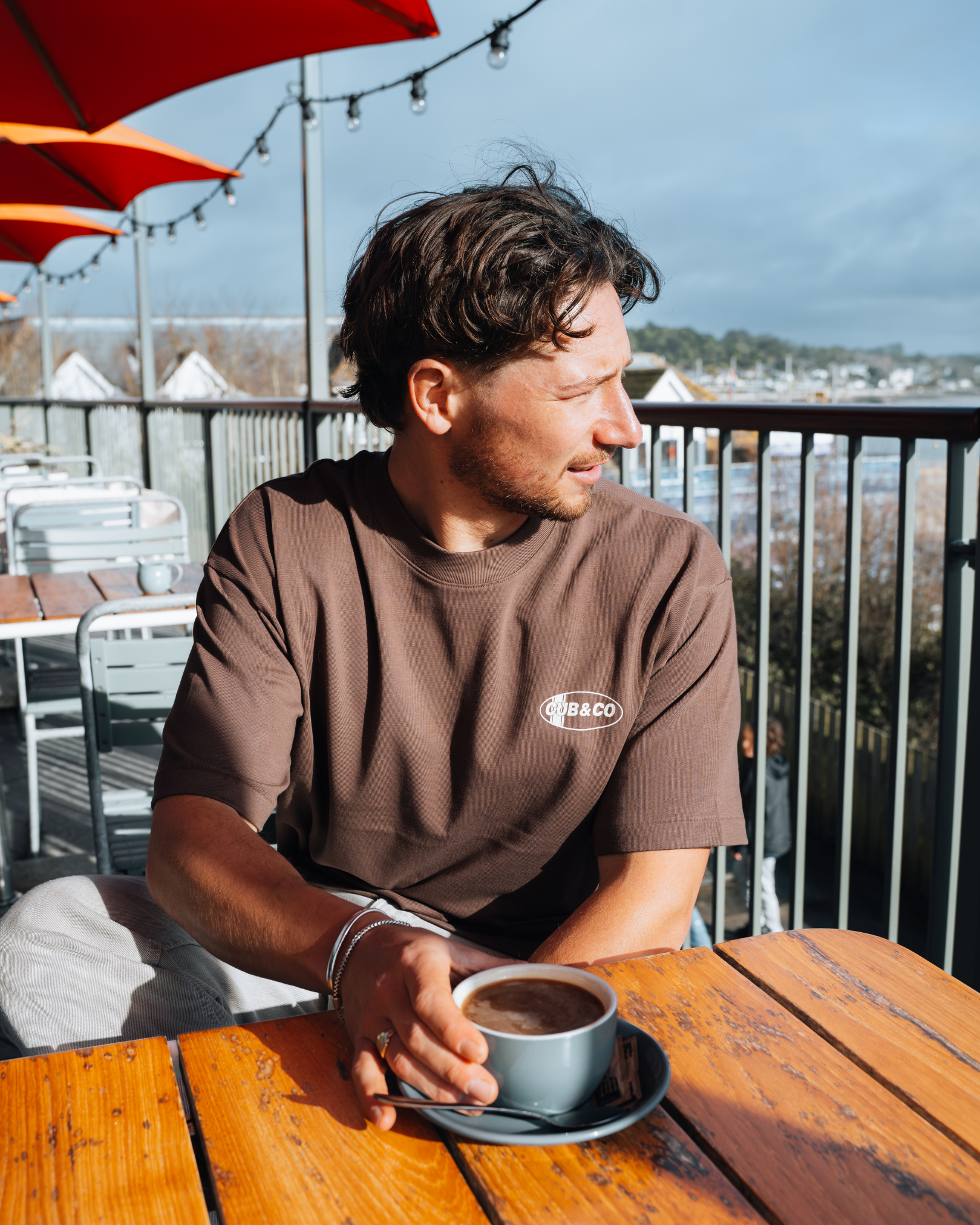 Oval Heavyweight Box T-Shirt - Brown