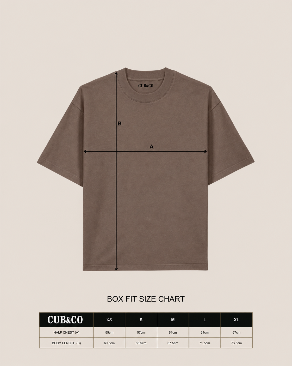 Block Heavyweight Oversized T-Shirt – Brown