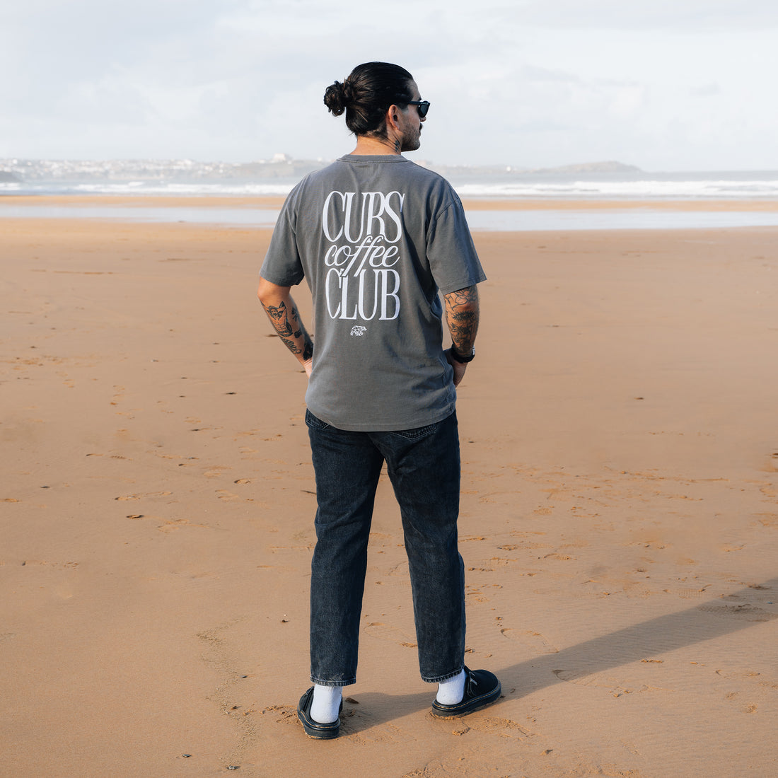 Coffee Club Heavyweight Relaxed T-Shirt - Washed Brown