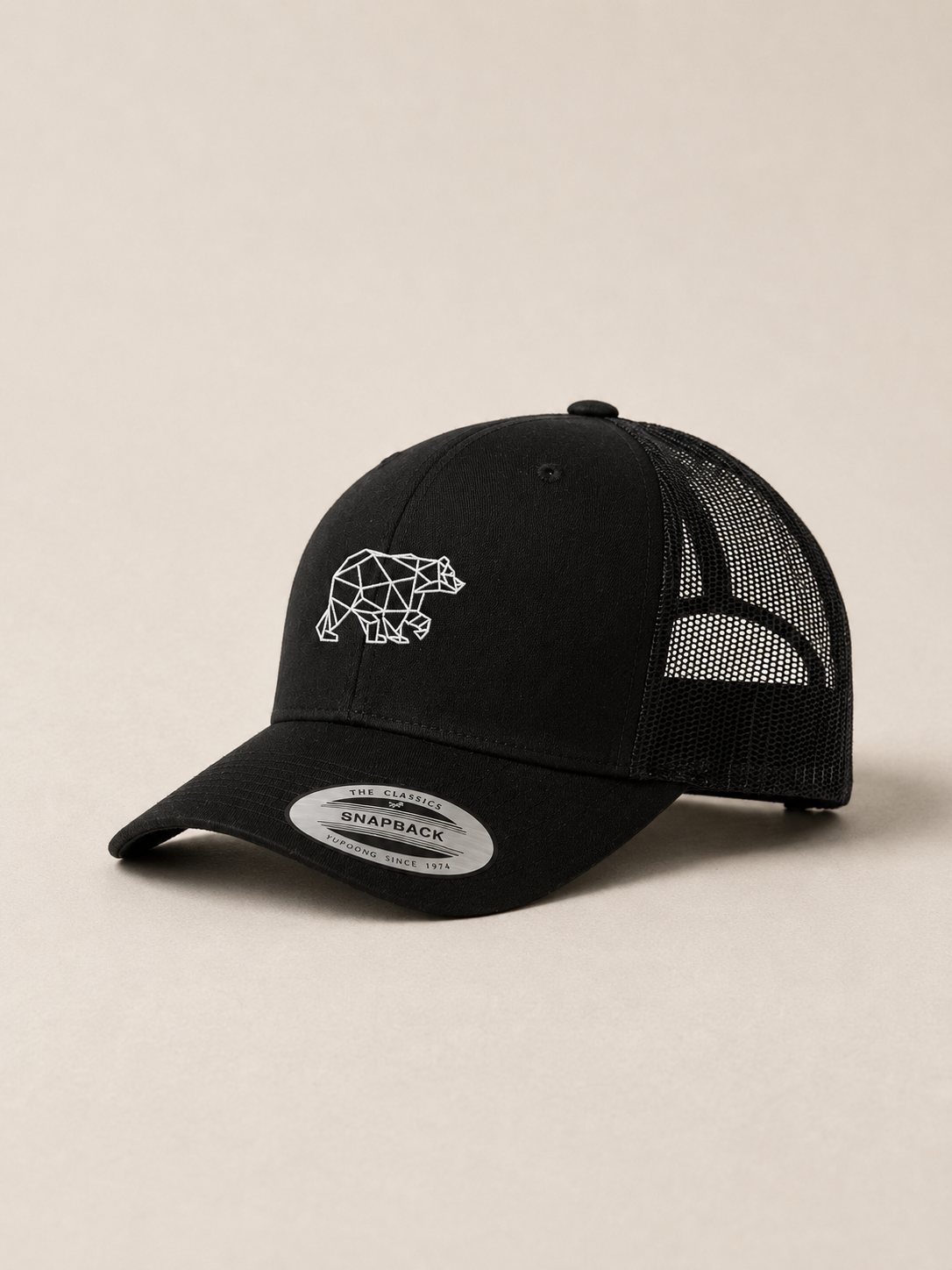Polybear Black Trucker Cap