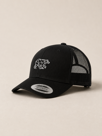 Polybear Black Trucker Cap