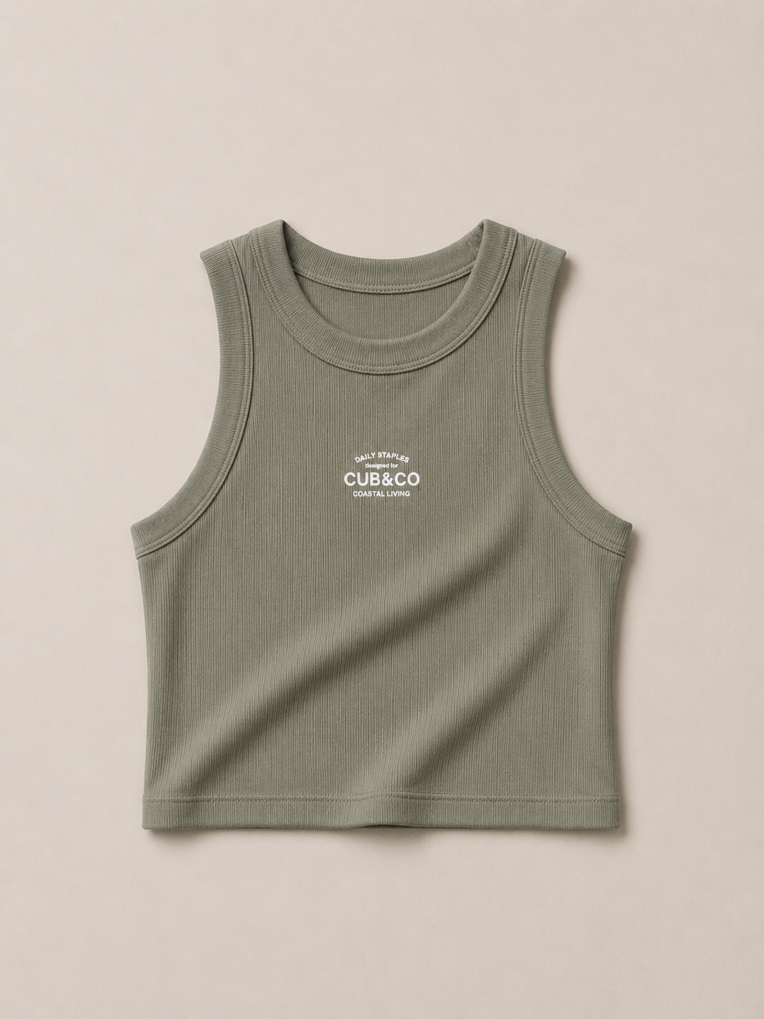 Cub&amp;Co Ribbed Vest - Khaki