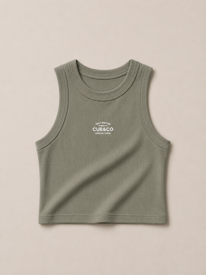 Cub&amp;Co Ribbed Vest - Khaki