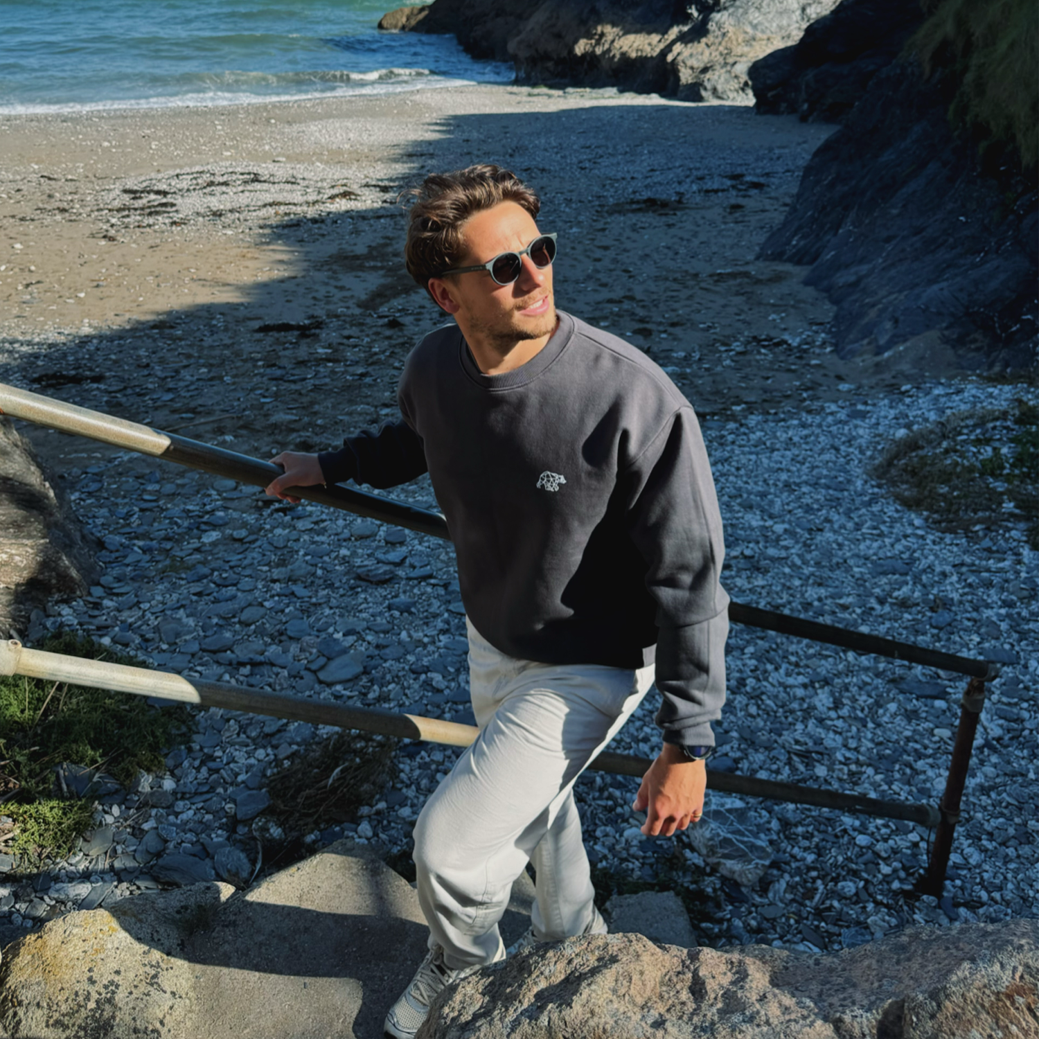 3 Tier Heavyweight Sweatshirt - Slate Grey