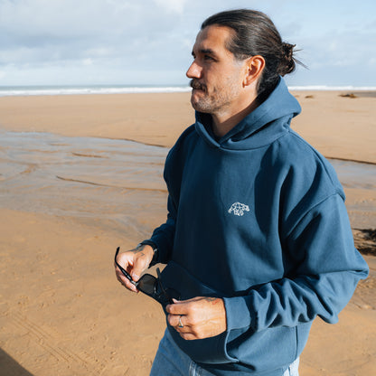 3 Tier Heavyweight Hoodie - Vintage Blue