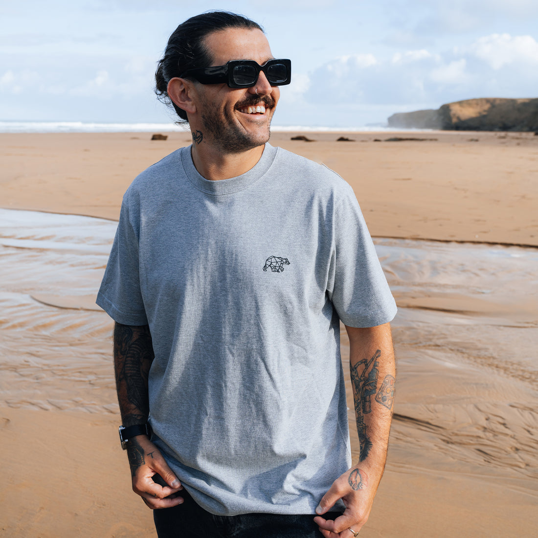 Bear Essentials Heavyweight Relaxed T-Shirt - Grey