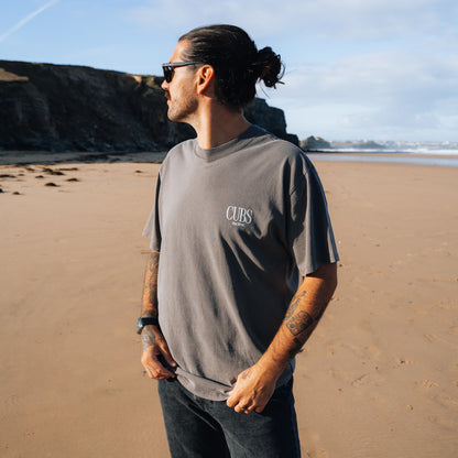 Coffee Club Heavyweight Relaxed T-Shirt - Washed Brown