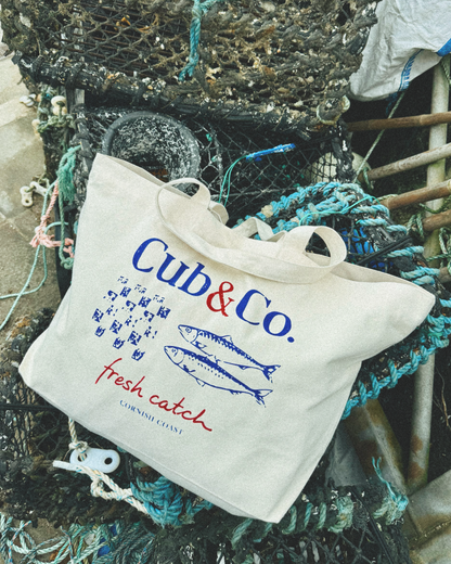 Fresh Catch Natural Beach Bag