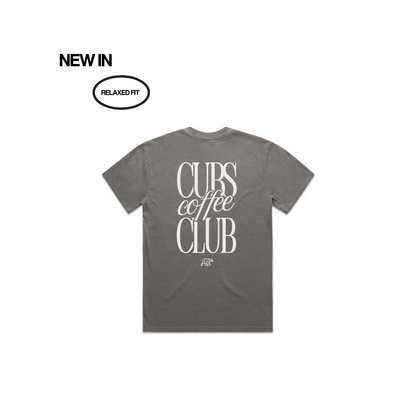 washed brown coffee club t-shirt