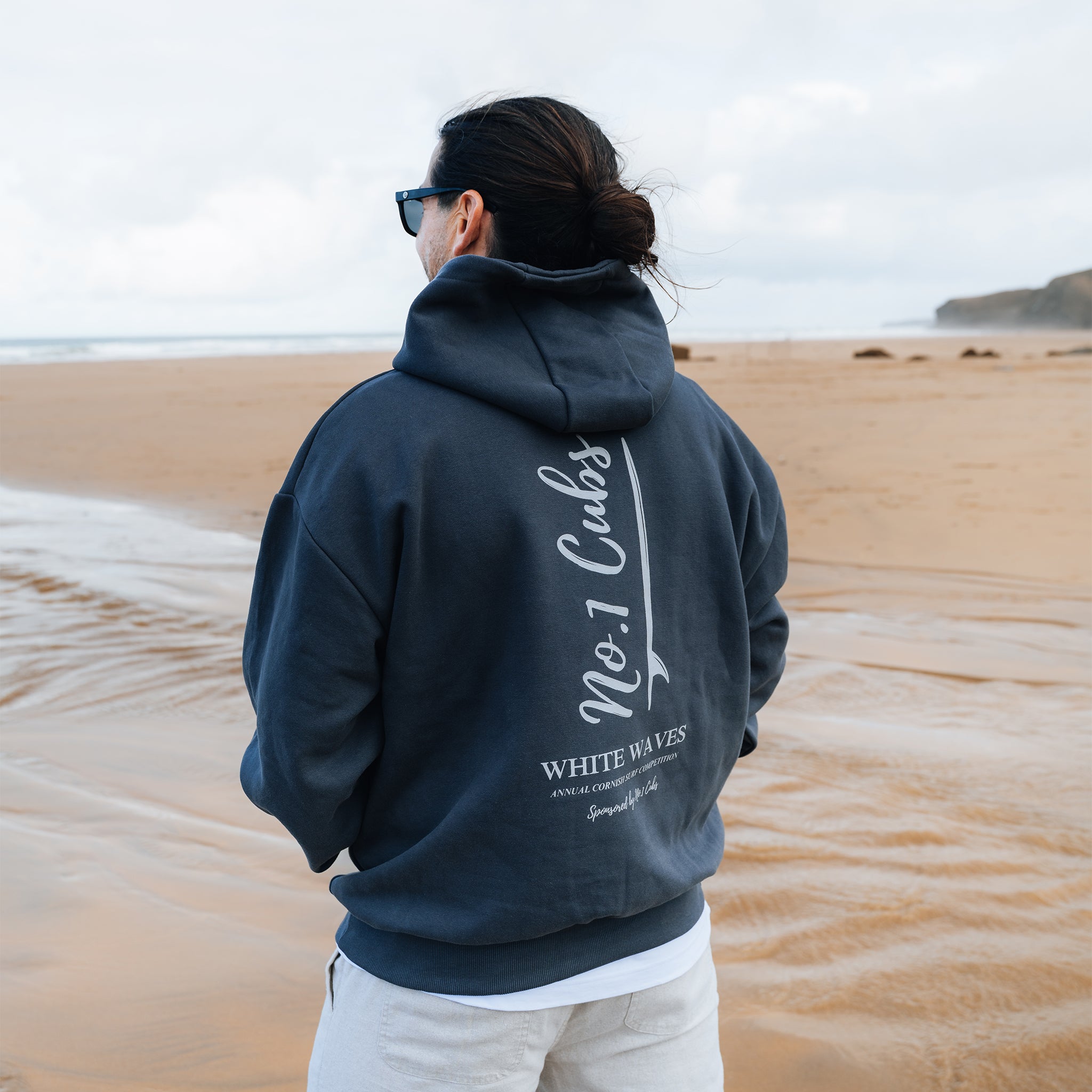 Waves Heavyweight Hoodie - Slate Grey